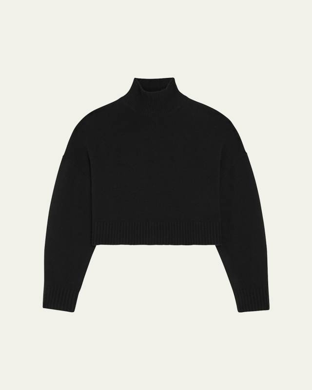 Cropped Cashmere Pullover Sweat